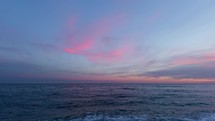 Pinky sunset over the ocean 