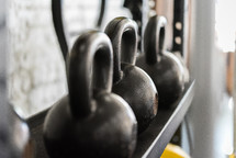 kettle ball weights at the gym 