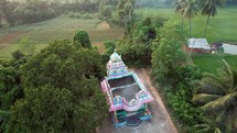 Drone footage of a Hindu temple outside of Vizag Visakhapatnam, India.