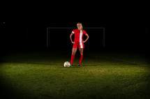 teen girl soccer player 