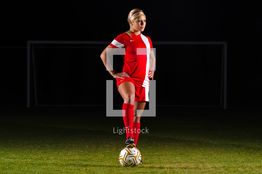 teen girl soccer player 