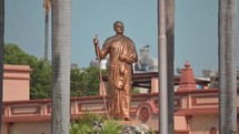 Bronze statue at the Dakshineswar Kali Hindu Temple in Kolkata, India.
