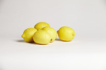 A group of lemons isolated on white.