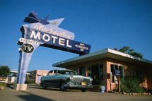 small town motel sign 