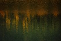 autumn reflections on water textured and layered to create abstract background