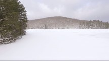 snow covered lake 
