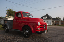 vintage red truck 