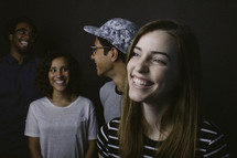 smiling group of teens 