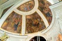 paintings on the dome of church 