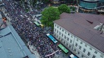 Protest Aerial View	