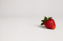 A strawberry isolated on white