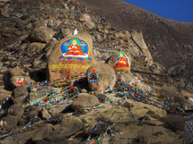 Buddhist prayer rocks