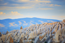 smooth rocks in a desert of Cappadocia, Turkey