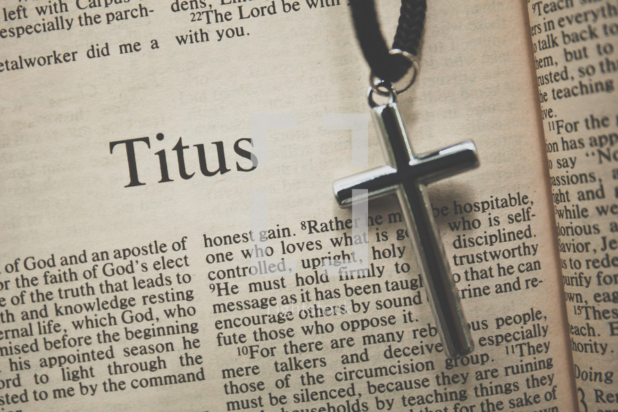 Titus and a cross necklace 