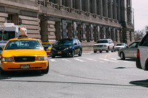 yellow cab in the city 