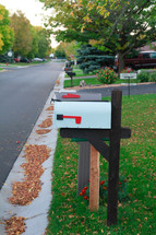 mailboxes in a neighborhood 