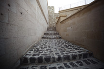 cobblestone steps 
