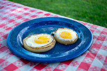 english muffin and eggs 