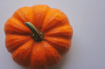 Top of a miniature pumpkin.