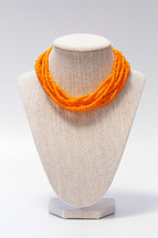 orange beads necklace 