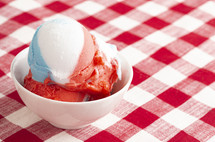 red, white, and blue ice cream 