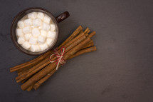 cinnamon sticks and hot cocoa 