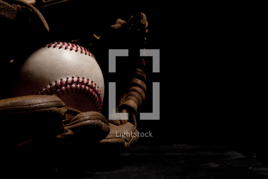 baseball and mitt 