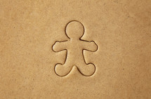 cookie cutter cutout in dough 