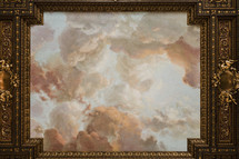 painting of clouds on a ceiling 