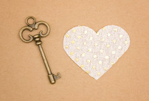 skeleton key and heart 