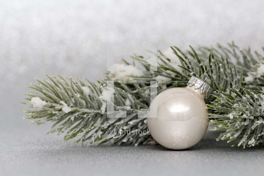 white Christmas ornament