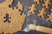 baking gingerbread cookies 
