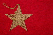 burlap twine star ornament 