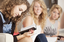 Teen girls' Bible study.