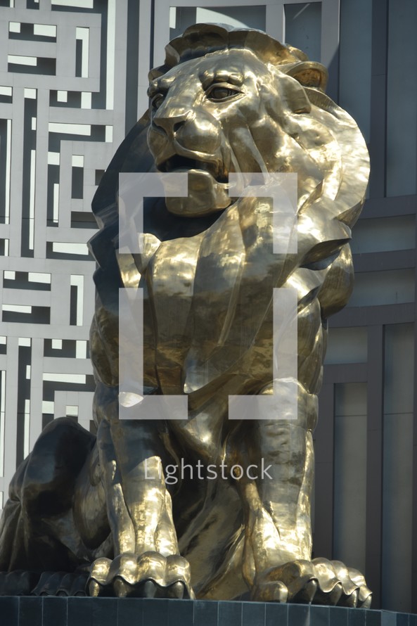 Golden Lion in front of MGM casino 