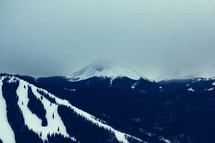 ski slopes on a mountainside 