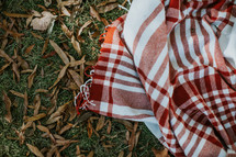 fall scarf on the ground 