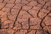 cracked red clay earth