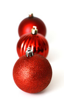 red Christmas ornaments 
