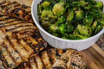Grilled Chicken and Brussels sprout