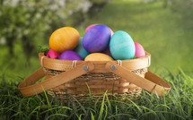 basket of Easter eggs 