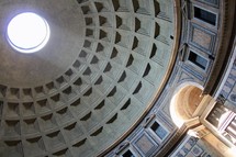 skylight in a dome in Rome 