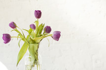 Tulips in a vase.