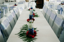 table setting at a reception 