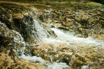 water rushing in a creek 