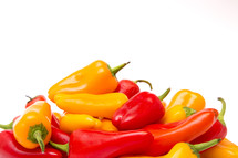 yellow and red peppers 