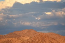 cloudy sky over mountain peaks in Boulder City, Nevada 