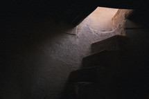 stone steps in a cellar 