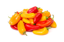 yellow, red, and orange peppers 