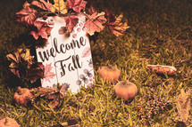 Welcome Fall sign 